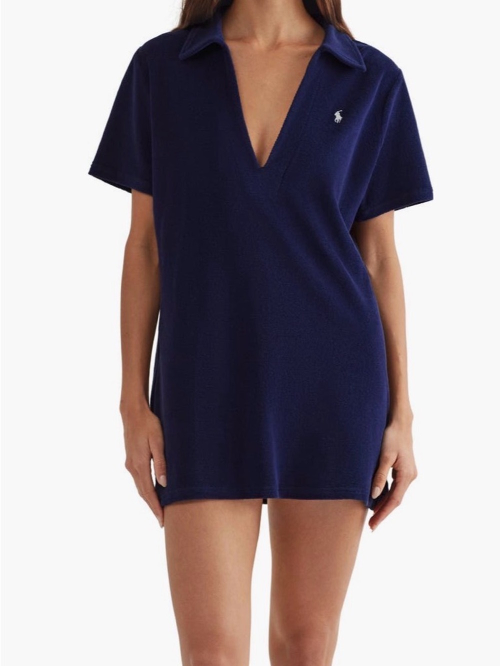 Polo RL Organic Cotton French Terry Cover-up Shirtdress